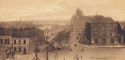 Malmö: parti a kikötőből (fekete-fehér fotó) alkotó: Swedish Photographer