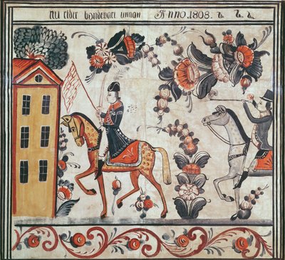 Napóleon repülése, 1808 (wc papíron) alkotó: Swedish School