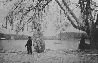 A genfi ​​Eaux-Vives-ben, 1896 tél (f/w fotó) alkotó: Swiss Photographer