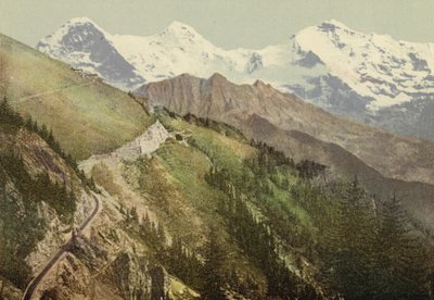 Berni Oberland: Schynige Platte, vasútvonal (színes fotó) alkotó: Swiss Photographer