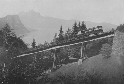 Ligne du Righi, Pont du Schnurtobel (f/w fotó) alkotó: Swiss Photographer