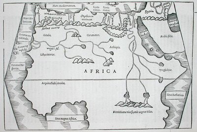 Afrika, a dolgok „polihisztorából” a világ minden tájáról...”, Caius Julius Solinus, Bázel 1543 (fametszet) alkotó: Swiss School