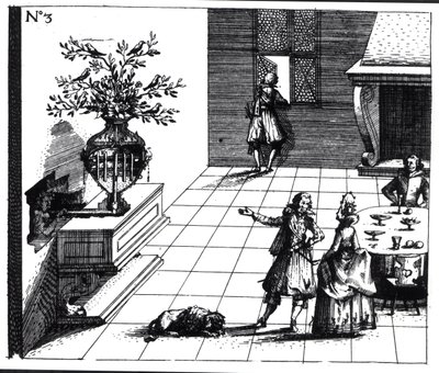 Madárdal zenefa, megjelent 1670 körül alkotó: Swiss School