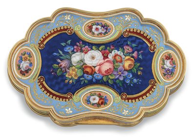 Aranydoboz I. Abbász egyiptomi alkirály zománcozott portréjával, 1820 körül (arany, zománc és gyémánt) alkotó: Swiss School