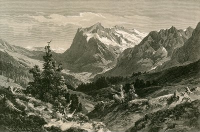 Grindelwald közelében, Berni Oberlandban alkotó: Swiss School