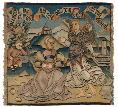 Tapestry panel depicting Hagar and the Angel alkotó: Swiss School