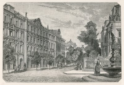 A Bahnhofstrasse (Vasút utca), Zürich alkotó: Swiss School