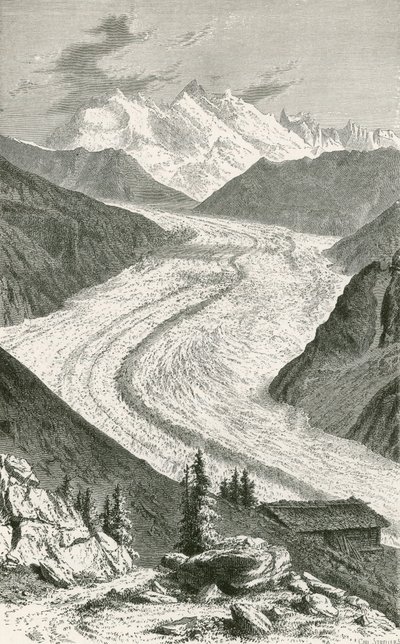 A Gorner-gleccser és a Monte Rosa alkotó: Swiss School