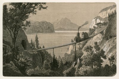 A Rigi-vasút a Pilátus-hegy felé néz alkotó: Swiss School