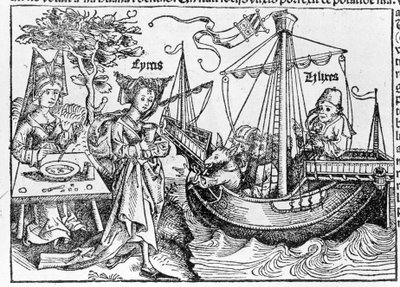 Ulysses-t és társait disznókká változtatta Circe bűvész – Sebastian Munster „” Cosmographiájában”, Basel 1558 alkotó: Swiss School