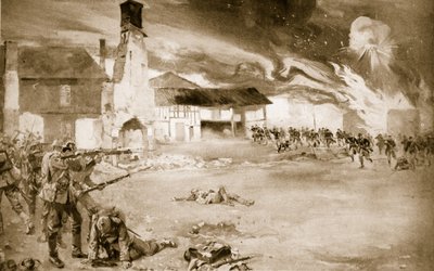 A franciák legyőzték a német birodalmi gárdát egy faluban, amely 1914-1919 között négyszer cserélt gazdát alkotó: Sydney Adamson