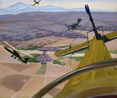 Kurdisztán dombjai felett: Repülés Kirkuk felett, 1919 alkotó: Sydney Carline