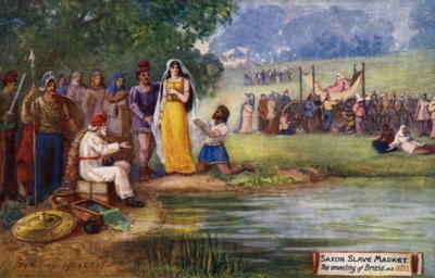 Saxon Slave Market, a British, AND 800 leleplezése alkotó: Sydney Herbert