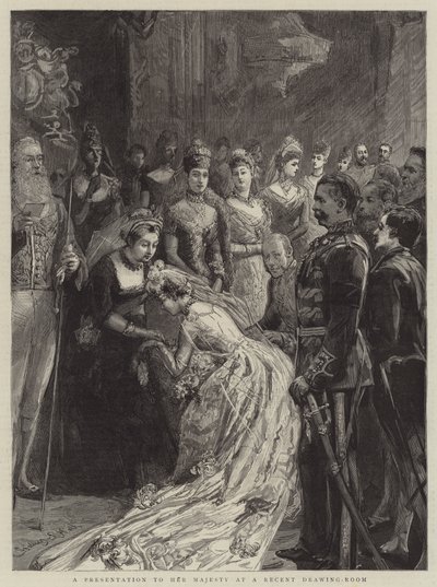 Előadás Őfelségének egy legutóbbi szalonban alkotó: Sydney Prior Hall