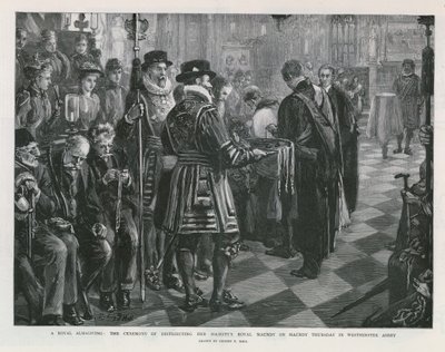 Királyi alamizsna (metszet) alkotó: Sydney Prior Hall