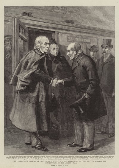 Gladstone úr érkezése az edinburghi Prince