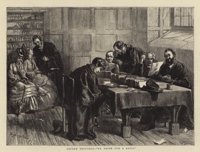 Oxfordi vázlatok, szünetet tartunk, hogy válaszoljunk alkotó: Sydney Prior Hall