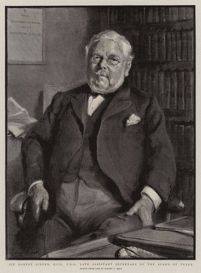 Sir Robert Giffen, KCB, FRS, a Kereskedelmi Tanács néhai segédtitkára alkotó: Sydney Prior Hall