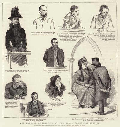 A Parnell Bizottság a Királyi Bíróságon alkotó: Sydney Prior Hall