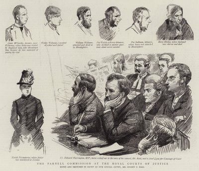 A Parnell Bizottság a Királyi Bíróságon alkotó: Sydney Prior Hall