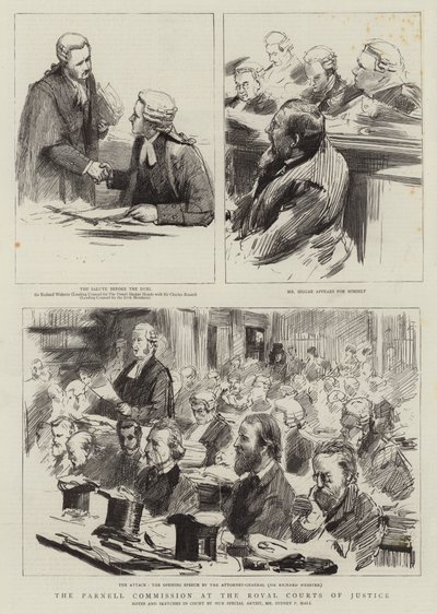 A Parnell Bizottság a Királyi Bíróságon alkotó: Sydney Prior Hall