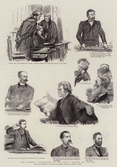 A Parnell Bizottság a Királyi Bíróságon alkotó: Sydney Prior Hall