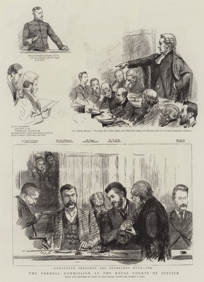 A Parnell Bizottság a Királyi Bíróságon alkotó: Sydney Prior Hall