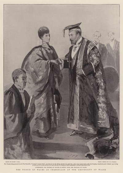 A walesi herceg a Walesi Egyetem kancellárja alkotó: Sydney Prior Hall