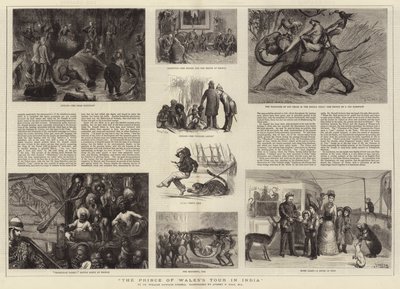 A walesi herceg körútja Indiában alkotó: Sydney Prior Hall