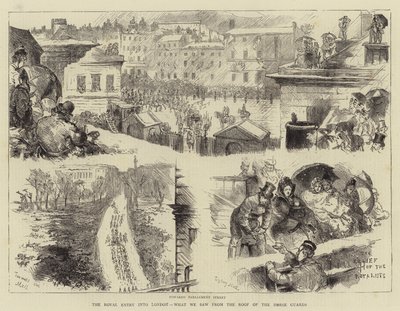The Royal Entry in London, Amit láttunk a Lóőrök tetejéről alkotó: Sydney Prior Hall