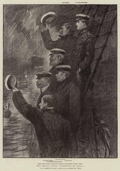Királyi körút, búcsú Máltától alkotó: Sydney Prior Hall