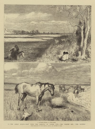 Nagy északnyugatra Lorne márkijával, XVII., a Prairie és a Sziklás-hegység alkotó: Sydney Prior Hall