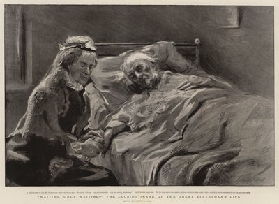 Várunk, csak várunk!, A nagy államférfi életének záró jelenete alkotó: Sydney Prior Hall