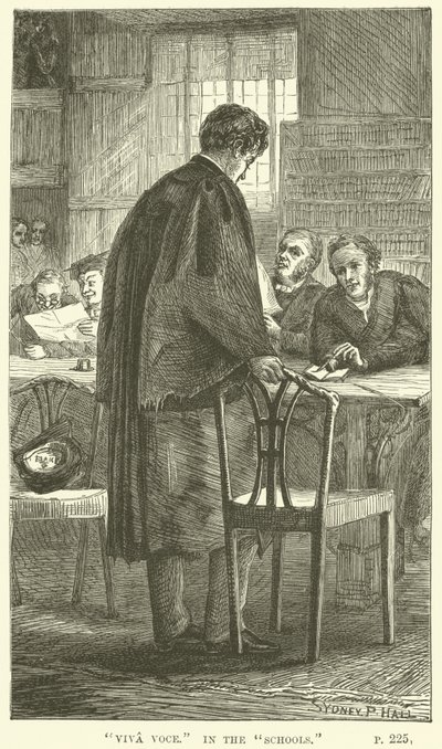 Illusztráció Tom Brownnak Oxfordban, Thomas Hughes alkotó: Sydney Prior after Hall