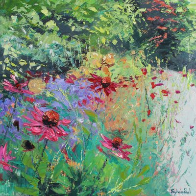 Echinacea a határban, 2025 (akril) alkotó: Sylvia Paul