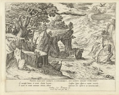 Hajótörés Allegorikus tájak (sorozat címe) alkotó: Symon Novelanus (attributed to)