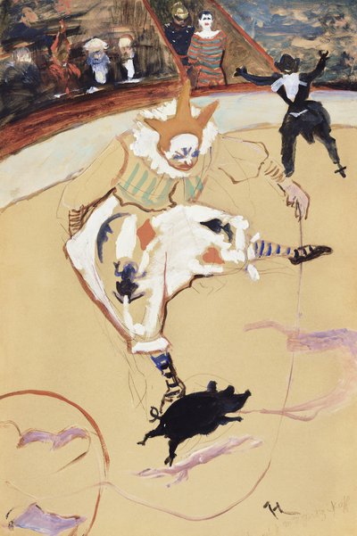 A Fernando Medrano cirkuszban egy malaccal (kb. 1889) alkotó: TOULOUSE LAUTREC
