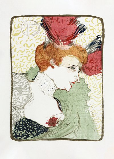Lender kisasszony mellszobra (1895) alkotó: TOULOUSE LAUTREC