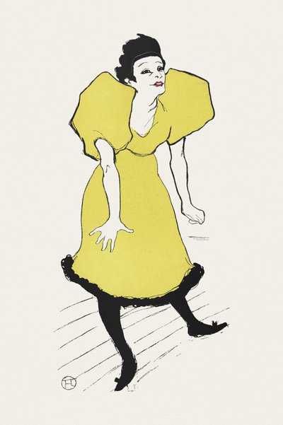 Polaire színésznő portréja a színpadon (1895) alkotó: TOULOUSE LAUTREC