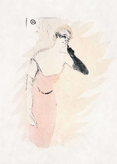 Yvette Guilbert: Columbine és Pierrot (1894) alkotó: TOULOUSE LAUTREC