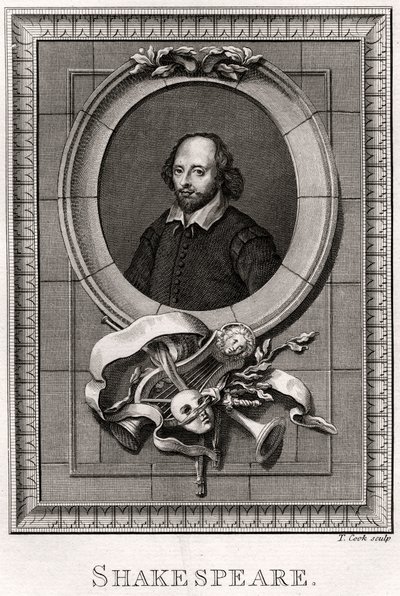 Shakespeare, 1776 alkotó: T. Cook