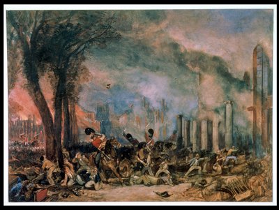 A 3. dragonyos gárda rohama a Queen Square-en, Bristol, 1831. október 31., hétfő alkotó: T. L. and Muller William J. Rowbotham