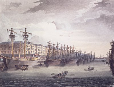 Nyugat-indiai dokkok alkotó: T. and Pugin A.C. Rowlandson