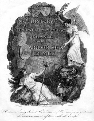 Britannia, miután megláncolta a háború démonát, 1816. alkotó: T. Wallis