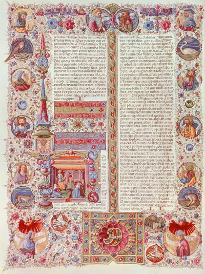 Taddeo Crivelli illuminált oldala Borso d