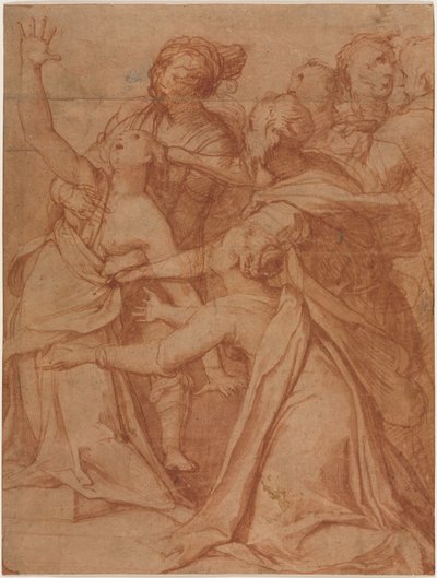 Benizzi Szent Fülöp csodája: Egy démoni nő gyógyulása, c. 1557. alkotó: Taddeo Zuccari