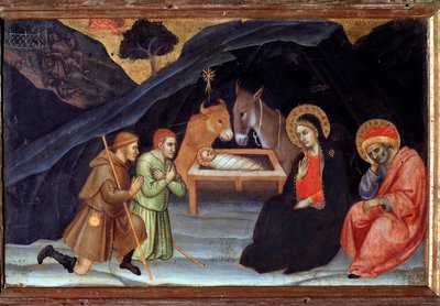 A pásztorok imádása - tempera fán alkotó: Taddeo di Bartolo