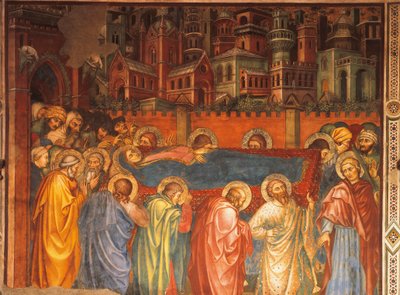 Szűz temetése, jelenet a Szűz életéből alkotó: Taddeo di Bartolo