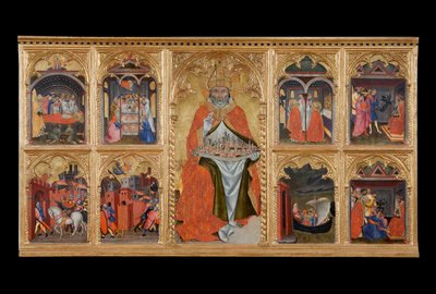 San Gimignano életének nyolc történetével trónolt alkotó: Taddeo di Bartolo