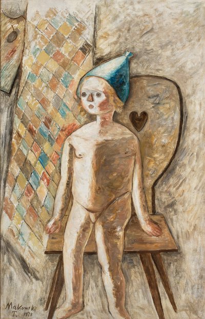 Kék sapkás lányakt alkotó: Tadeusz Makowski